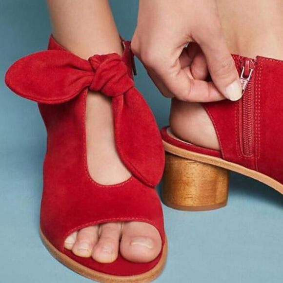 Women Summer Sandals Peep Toe Chunky Shoes