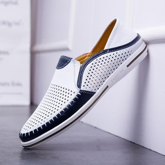 Summer Breathable Casual Genuine Leather Loafers