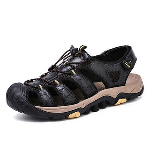 Fashion Handmade Soft Breathable Casual Leather Sandals