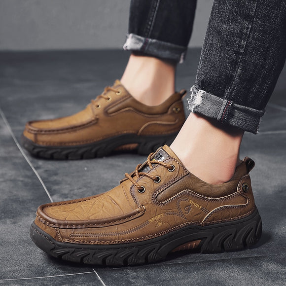 Hot Sale High Quality 100% Genuine Leather Comfortable Men's Casual Slip On Shoes