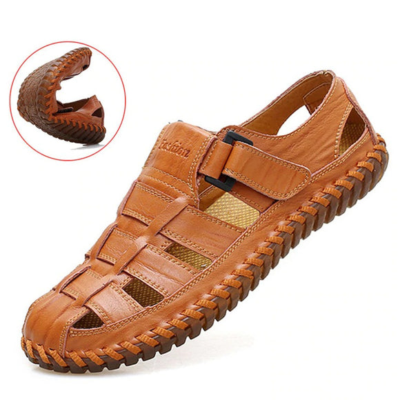 New Summer Sandals Leather Shoes