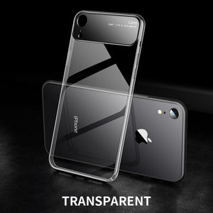 Luxury Ultra Thin Shockproof Lens Tempered Glass Protection Cover Case For iPhone X XR XS Max