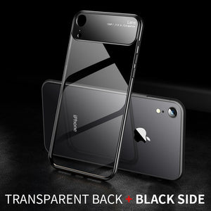 Ultra Thin PC Transparent Back Glass Cover For iPhone X XS XS MAX XR