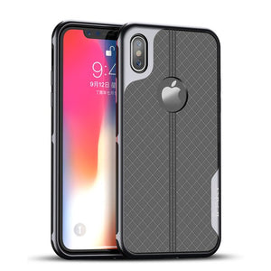 Phone Case - Plating PC Frame Transparent Clear Soft Back Cover For iPhone X
